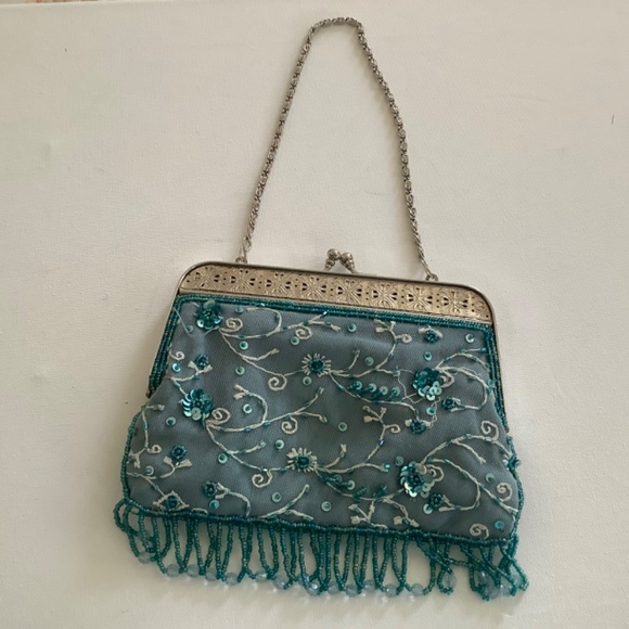 Sz 14P Tiered Ruffle Chiffon Dress Smoky Grey - Picture 10 of 12